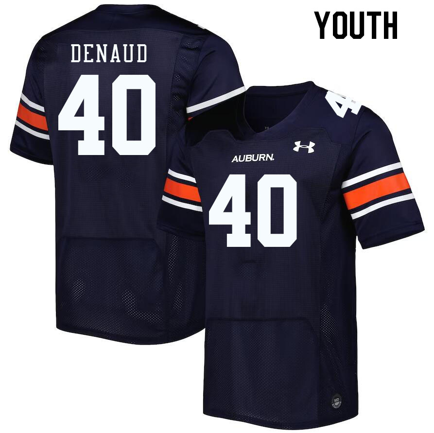 Youth #40 Wilky Denaud Auburn Tigers College Football Jerseys Stitched Sale-Navy